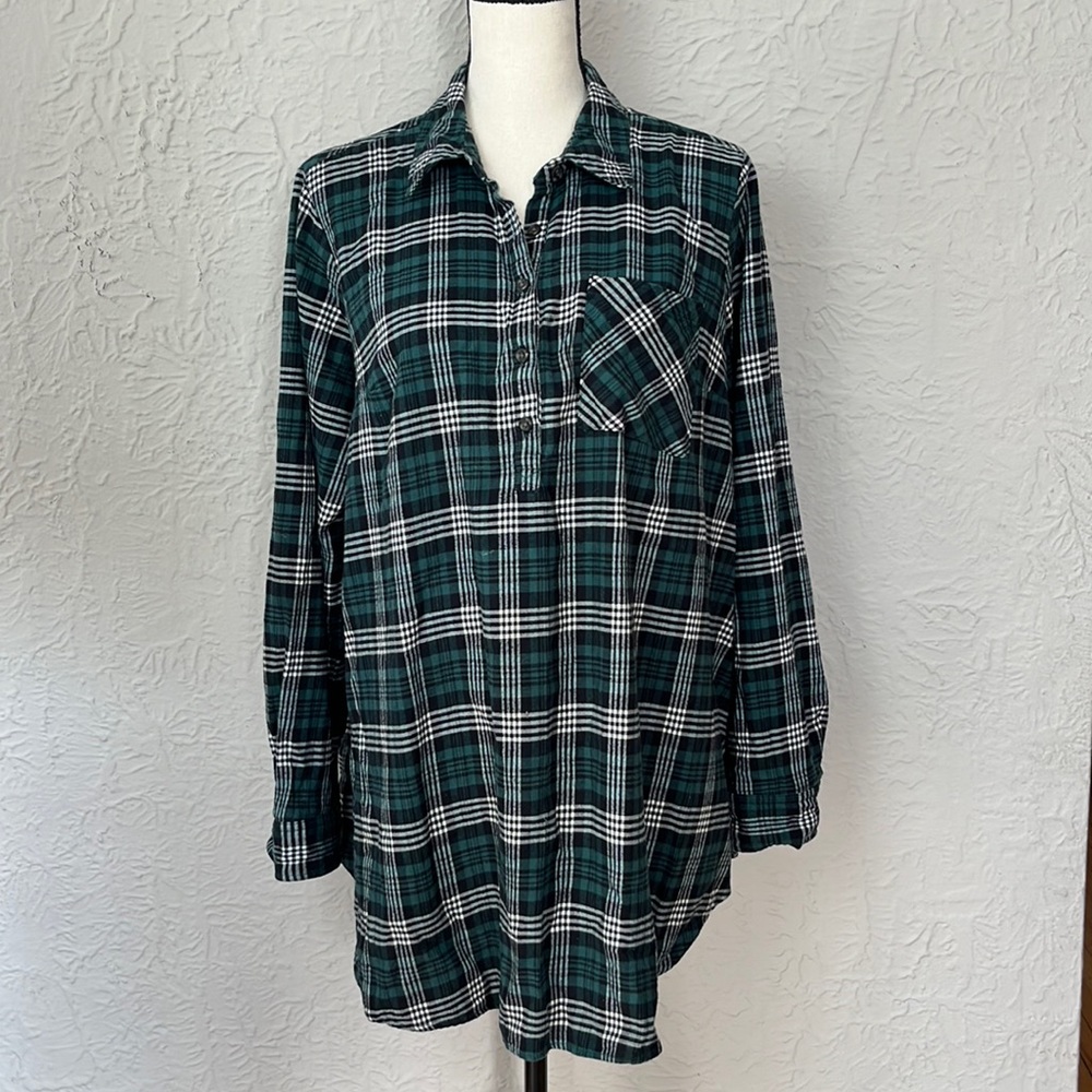 Isabel Maternity Plaid Flannel Tunic